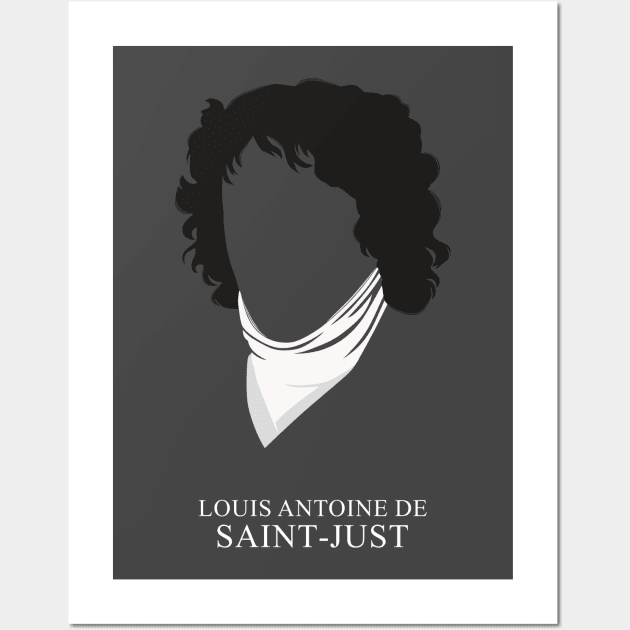 Louis Antoine de Saint-Just - Minimalist Portrait Wall Art by Wahyu Aji Sadewa